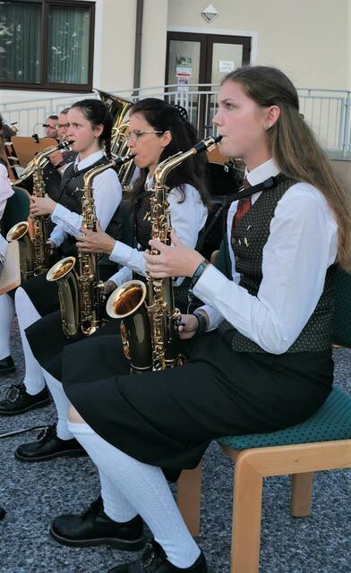 Saxophon-Register mit Lisa Frank, Heidi Pausackerl und Sabrina Spitaler.