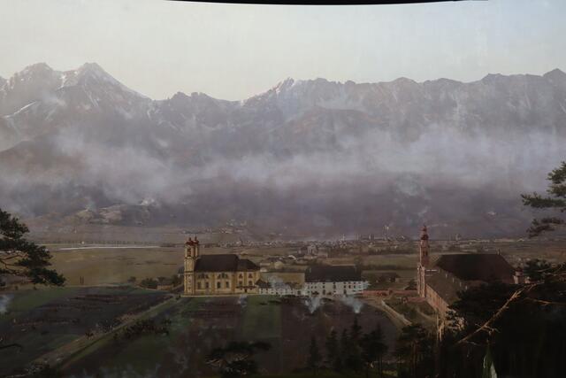 Das Rundgemäle zeigt uns den Blick auf Innsbruck um 1890.  | Foto: Tirol Panorama/Tiroler Landesnuseum/Obertimpfler 