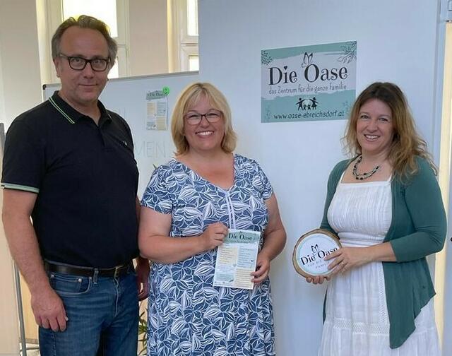 STR Thomas Dobousek, GR Hannelore Krycha,  Sandra Sobhian (Gründerin)