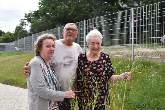 Gertude Edelbacher, Dokmanovic Dimitrie und Josefa Nömayr lieben es im Garten des Tageszentrums. | Foto: Karl Pufler