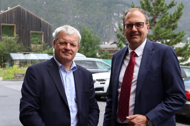Projektleiter "Ausbau Kraftwerk Kaunertal" Wolfgang Stroppa und TIWAG Vorstandsdirektor Alexander Speckle wollen transparent über das Bauvorhaben informieren. | Foto: Elisabeth Neuner