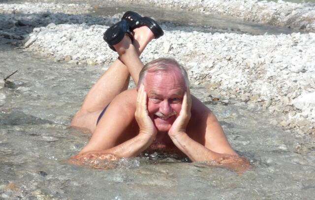 Badeaufnahme in der erfrischenden Ybbs. | Foto: Hans Machowetz