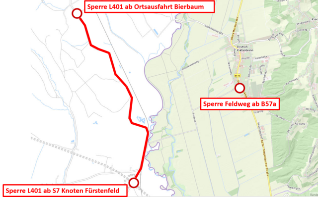 Der Abschneider zwischen Deutsch Kaltenbrunn und dem S7-Knoten bei Fürstenfeld wird von Montag, dem 24. Juli, bis Dienstag, den 31. Oktober, gesperrt. | Foto: Gemeinde Deutsch Kaltenbrunn