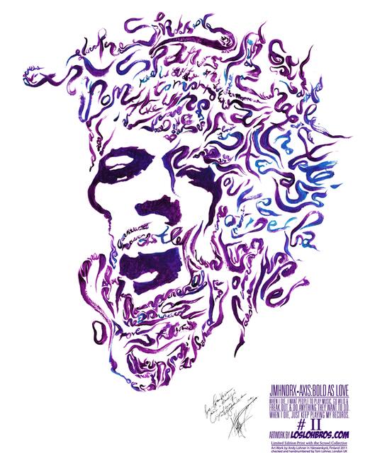 Jimi Hendrix - artwork (Collaboration mit dem Scrawcollective, London - UK) | Foto: Andy Lohner