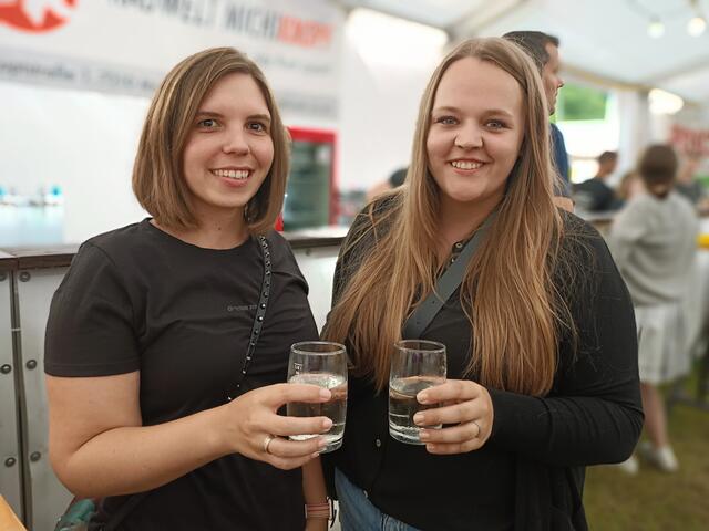 Corinna und Stefanie hatten gute Laune