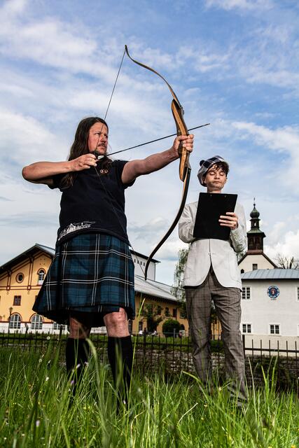 Bogenschießen ist eine der Disziplinen. | Foto: Keltenmueum Hallein/Coen Kossmann