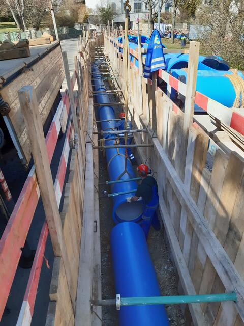 Die Arbeiten an der neuen "3. Hauptleitung Nord" werden in Hernals und Ottakring bis Ende März 2025 andauern. | Foto: MA 31/Bogner