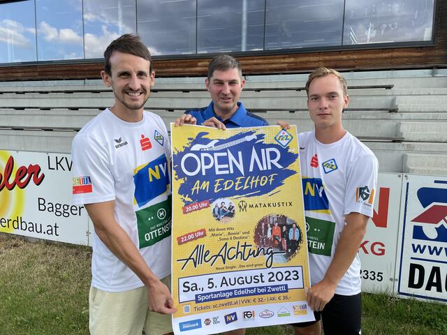 Beim Open Air spielen Matakustix und Alle Achtung auf der Sportanlage Edelhof | Foto: SC Sparkasse Zwettl