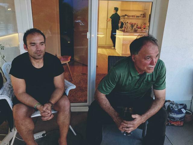 Wenn der Vater mit dem Sohne: Norri mit Thommy Schatz. | Foto: Tschett