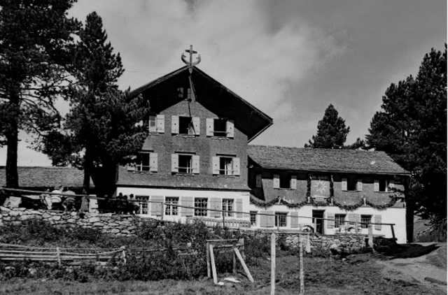 Das Gepatschhaus bei der 80-Jahr-Feier im Jahre 1953. | Foto: Archiv der Sektion Frankfurt a.M.