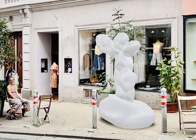 Das Multimedia Projekt „Wenn die Böhmische Masse tanzt“ kann in den Schaufenstern in der "Feder_Kleid" Vitrinengalerie in der Neubaugasse gratis bestaunt werden. | Foto: Feder_Kleid/[XR]NOE HUMAN NATURE