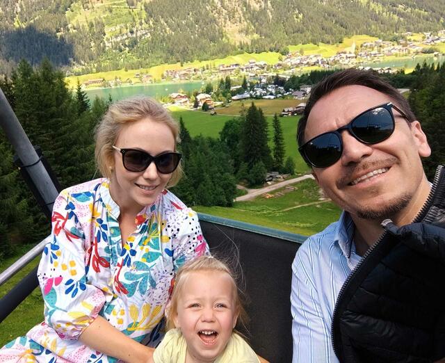 Urlaubsfoto vom Sommerurlaub am Weißensee in Kärnten: Andaus Bürgermeister Philipp Pelzer mit seiner Familie
 | Foto: Philipp Pelzer
