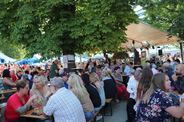 Das Fest der Vereine in Kalsdorf wurde zum Besuchermagnet.  Man kommt, um Leute zu treffen, gut zu essen, zu tanzen und wegen des Musikprogramms, so die Aussagen der Besucher.  | Foto: Edith Ertl