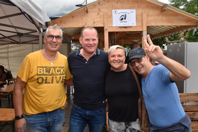 Reinhard, Christoph, Astrid und Günter ließen sich vom Regen nicht die Laune verderben.
