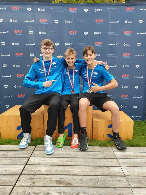 Fünf der sieben Medailen gibgen au das Konto der Burschen. Valentin AIcher (r) war Erfolgreichster mit 1x Silber und 2x Bronze. | Foto: ASV Linz / Kreps