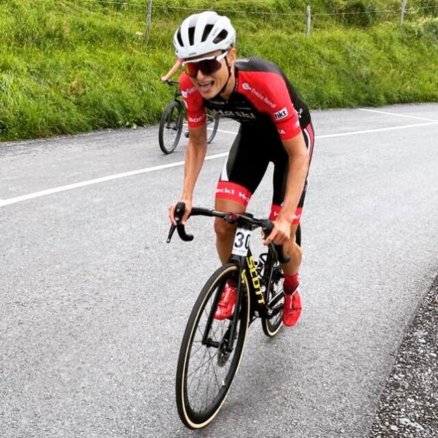 Christian Oberngruber beim Kitzbüheler Horn Berg-Radrennen. | Foto: Franz Hackl
