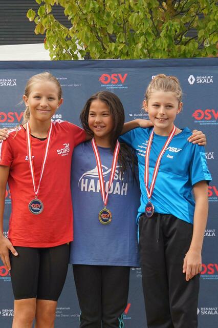 Dritte über 100m Freistil: Anna Heindl krönte ihre noch junge Karriere mit einer Medaille bei den Österreichischen Nachwuchsmeisterschaften der Nachwuchsklasse. | Foto: ASV Linz / Heindl