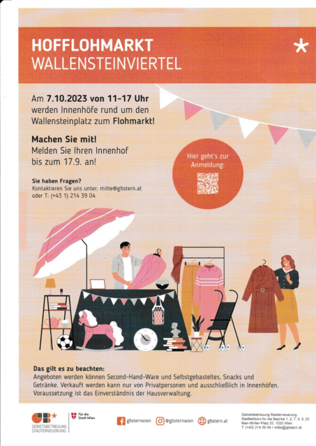 Alles Flohmarkt heißt es am 7. Oktober 2023 im Wallensteinviertel. | Foto: GB*