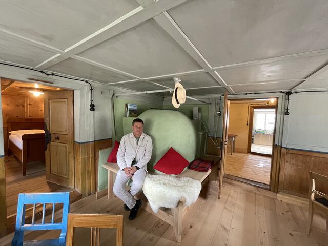 Ein alter Ofen konnte auch erhalten werden. | Foto: Reichel