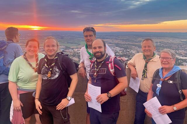 vlnr: Andrea Jenny, Flo Völkerer, Christian Flammer, Lukas Kühschelm, Hannes Rieger, Christl Panstingl | Foto: Pfadfinder-Gilde Bad Vöslau