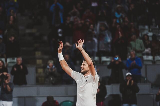 Thiem-Jubel nach Sieg zum Auftakt am Dienstag. | Foto: Mia Knoll