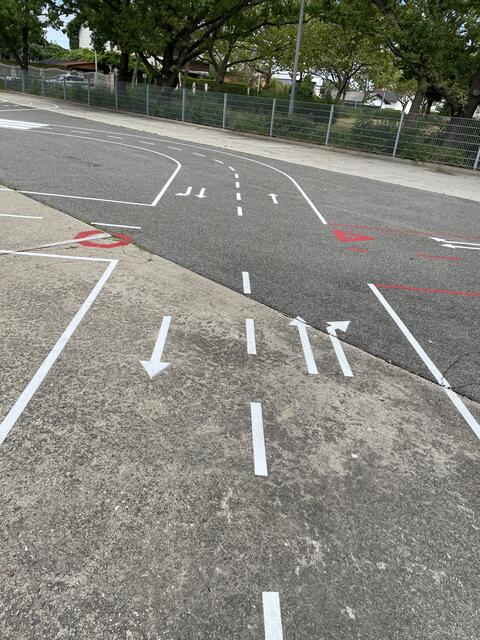 Der Radparcours auf der Filmteichstraße. | Foto: Karl Pufler