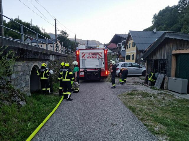 Gemeinschaftsübung im Bad Ischler Ortsteil Lauffen. | Foto: ff-badischl.at