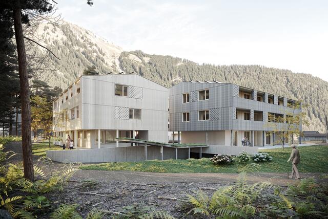 Die Anlage in einer Visualisierung, von hinten gesehen. | Foto: HAIKU Studio