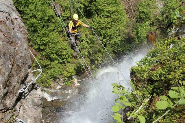 Der Klettersteig Talbach umfasst alle Schwierigkeitsgrade, perfekt zum Üben.  | Foto: Archiv/Haun