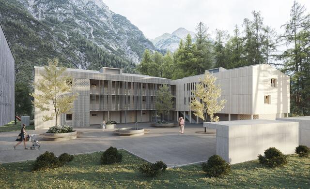 So wie auf dieser Visualisierung wird sich die Anlage später einmal von vorne zeigen. | Foto: HAIKU Studio