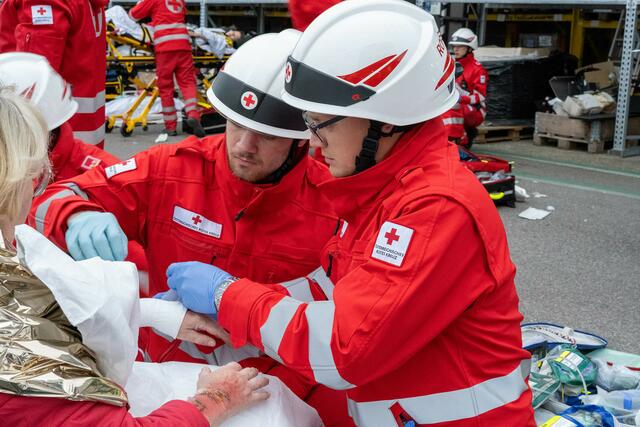 Übungsszenario. | Foto: RK/LV OÖ