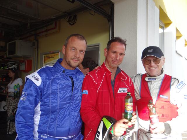 Daniel Plail, Christian Leitzinger und Dietmar Posteiner (v.l.) hatten Spaß bei den Rennen. 