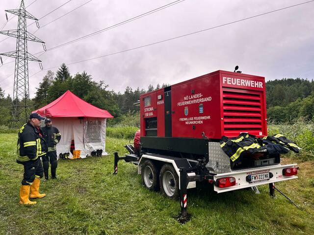 Das Aggregat beim Einsatz in Keutschach. | Foto: Freiwillige Feuerwehr Neunkirchen