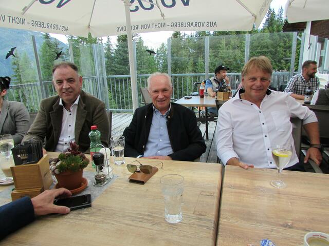 Mathias Matt, Hannes Parth und Peter Seiwald im Gespräch. 