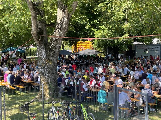 Viele Gäste ließen diesmal ihre Badehose oder den Bikini zu Hause und genossen die Musik unter den schattenspendenden Bäumen. | Foto: RegionalMedien Steiermark/Hofmüller