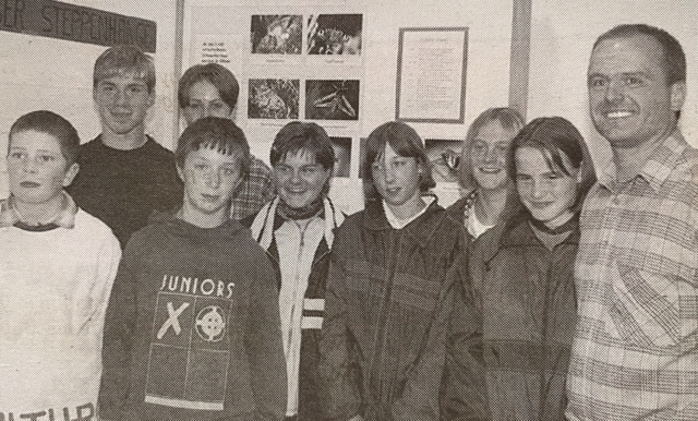 Die Fließer Hauptschüler mit Projektleiter HL Herbert Schlatter. | Foto: Celina Leitner