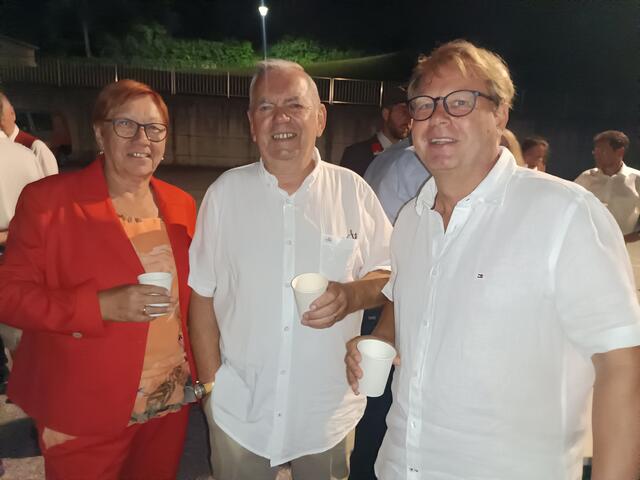 Riki Reismüller, Rudi Rudrupf und Oliver Filz unterhielten sich gut  | Foto: Eva Lacher-Dörfler