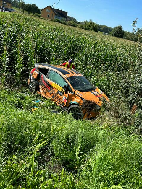Luca Pröglhöf mit Crash bei der Rallye in Perg. | Foto: Pröglhöf Racing