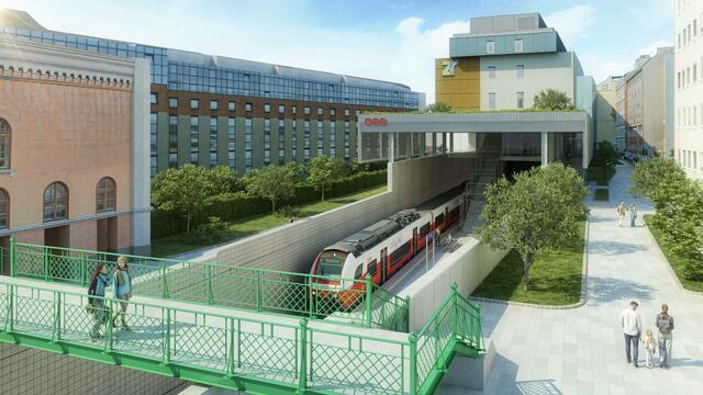 So wird etwa die neue Haltestelle beim Rennweg aussehen. | Foto: ÖBB/zkpt ZT GmbH