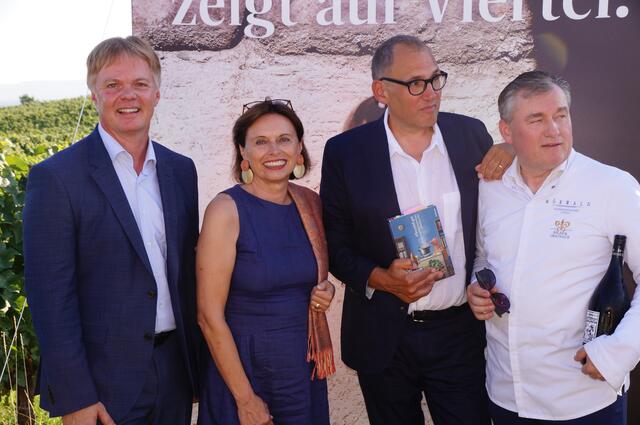 NÖ Werbung-Geschäftsführer Michael Duscher, Tourismus-Staatssekretärin Susanne Kraus-Winkler, Autor Christian Seiler, Top-Gastronom Toni Mörwald