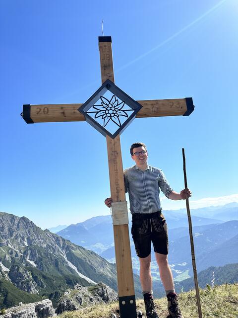 Michael Wanker bei seinem „Lieblingsplatzl“ auf 2277m Seehöhe. | Foto: JB Telfes