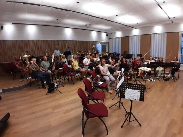 Der neue Proberaum wird begeistert angenommen. | Foto: Musikverein Großsteinbach