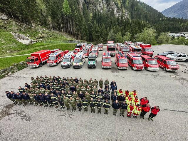 Der KAT-Zug zwei aus dem Bezirk Spittal bei der letzten Übung in der Innerfragant. | Foto: BFKDO Spittal/Drau