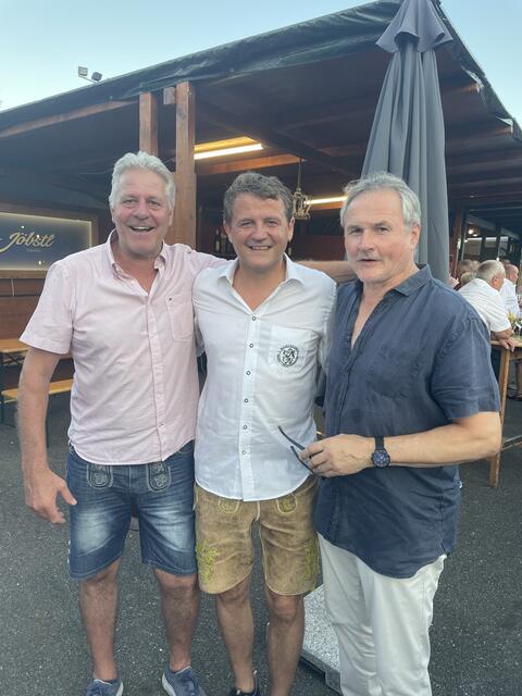 Manfred Preschern, Anton Klapsch und Ernst Jahrbacher amüsierten sich auf der Steirschen Weinwoche. (v.l.) | Foto: Klapsch