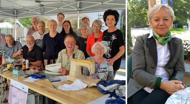 Zahlreiche freiwillige Helfer bilden das Team des Repair Cafés. Silvia Schmerlaib (rechts) vom KBW ist für die Initiative mitverantwortlich. | Foto: Privat