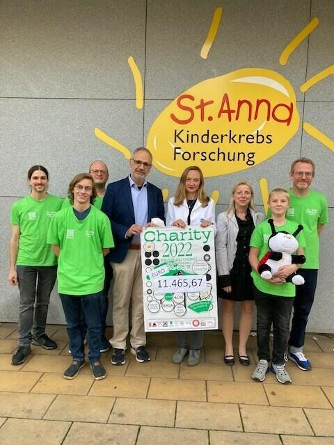 Übergabe der Spenden für die St. Anna Kinderkrebsforschung 2022. | Foto: privat