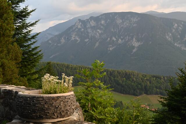 Mittagstein und dahinter Schneeberg