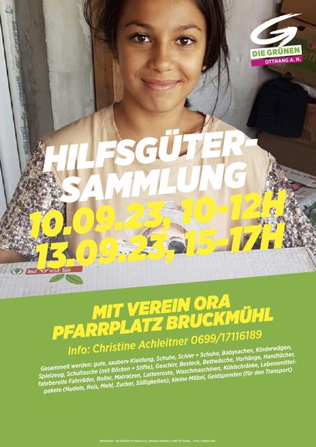 Spenden können am Pfarrplatz in Bruckmühl abgegeben werden.  | Foto: Die Grünen Ottnang