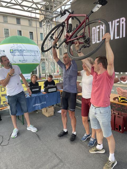 Der Moment der Freude: Zielankunft in Vittorio Veneto. | Foto: privat