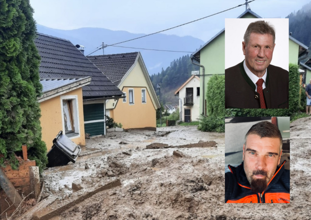 Am Mittwoch kam es zu einer schweren Vermurung in der Ortschaft Obergottesfeld in der Gemeinde Sachsenburg. MeinBezirk.at im Gespräch mit dem Bürgermeister Wilfried Pichler und mit Wilfried Klaus von der Wildbach- und Lawinenverbauung. | Foto: AFK Spittal/Lurnfeld/https://www.sachsenburg.at/buergermeister.html/Wilfried Klaus